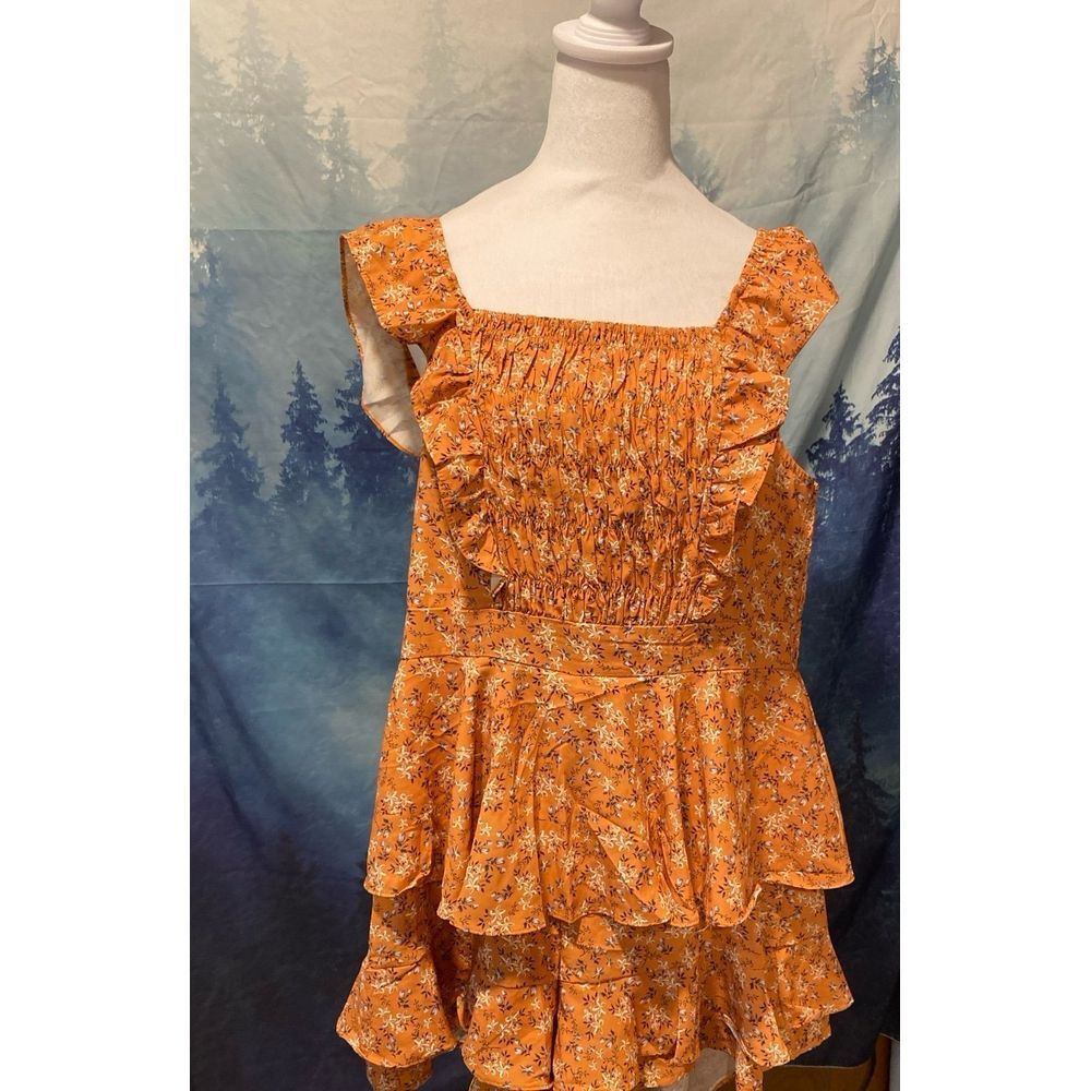 Women's Yellow Medium Romper‎